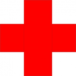 Krzyż Czerwony. Symbol Naklejka.